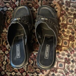 Harley-Davidson Black Women's Wedge Sandals